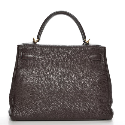 Hermes Togo Kelly Retourne 28 Chocolate 6 of 32