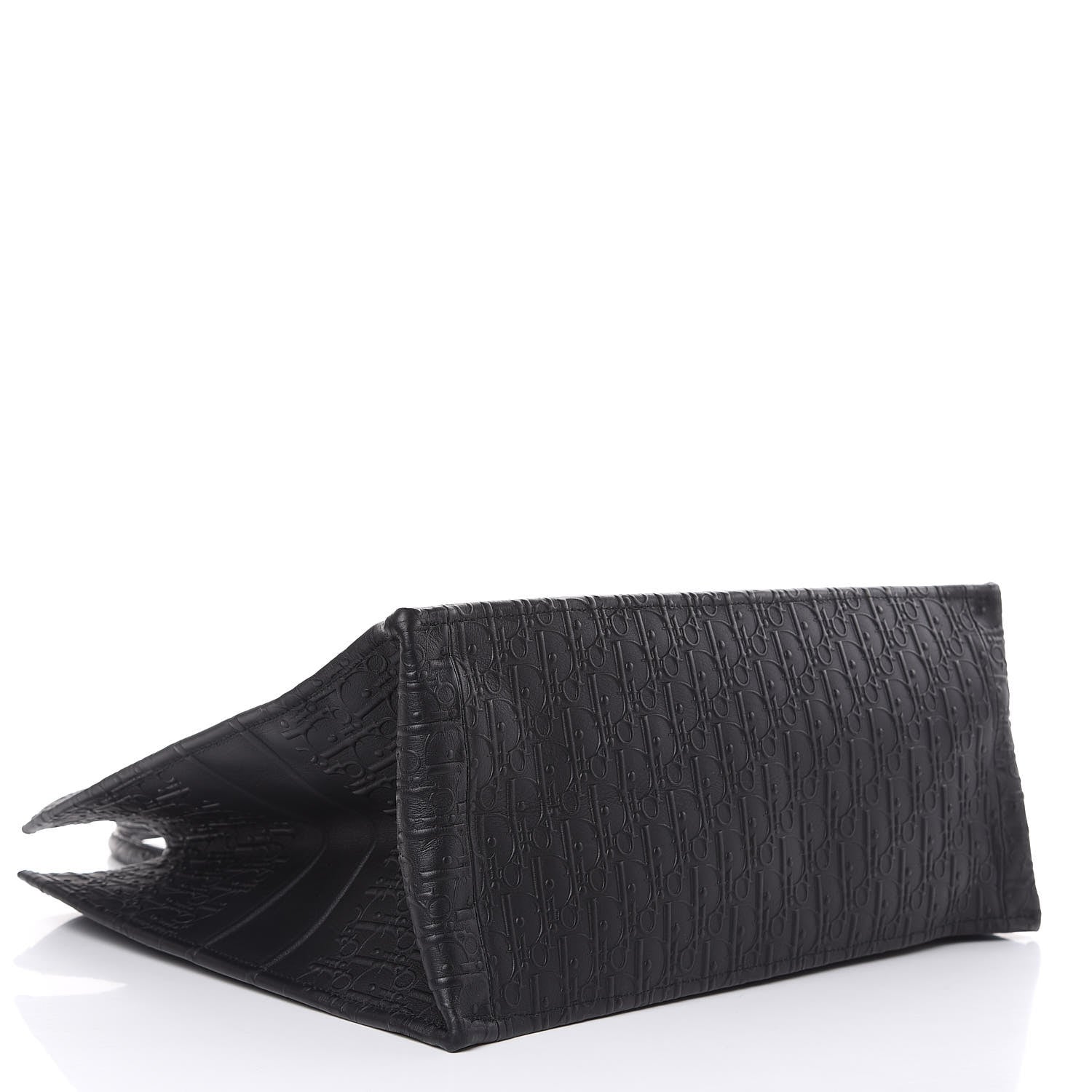 Christian Dior Oblique Calfskin Embossed Book Tote Black 4 of 13