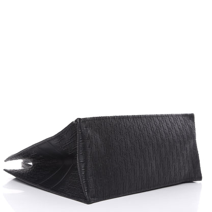 Christian Dior Oblique Calfskin Embossed Book Tote Black 4 of 13