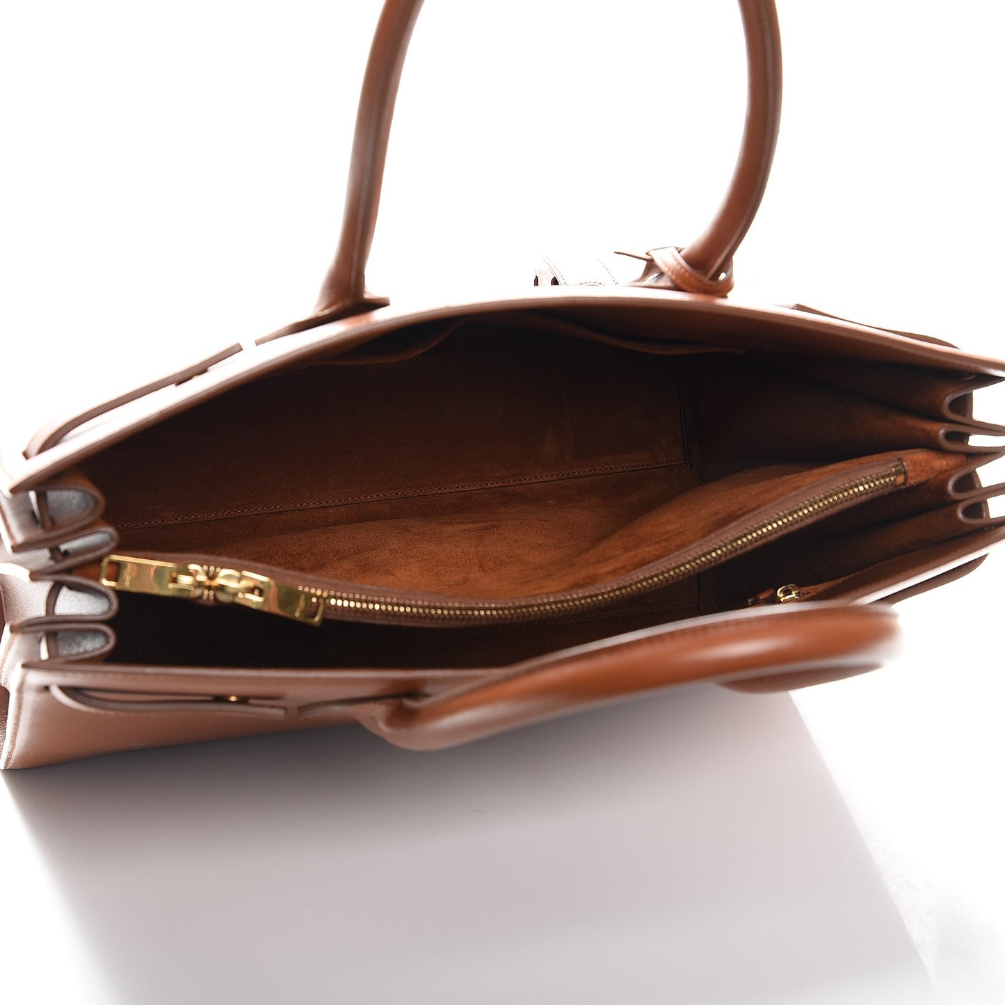 Calfskin Large Sac De Jour Carryall Cognac