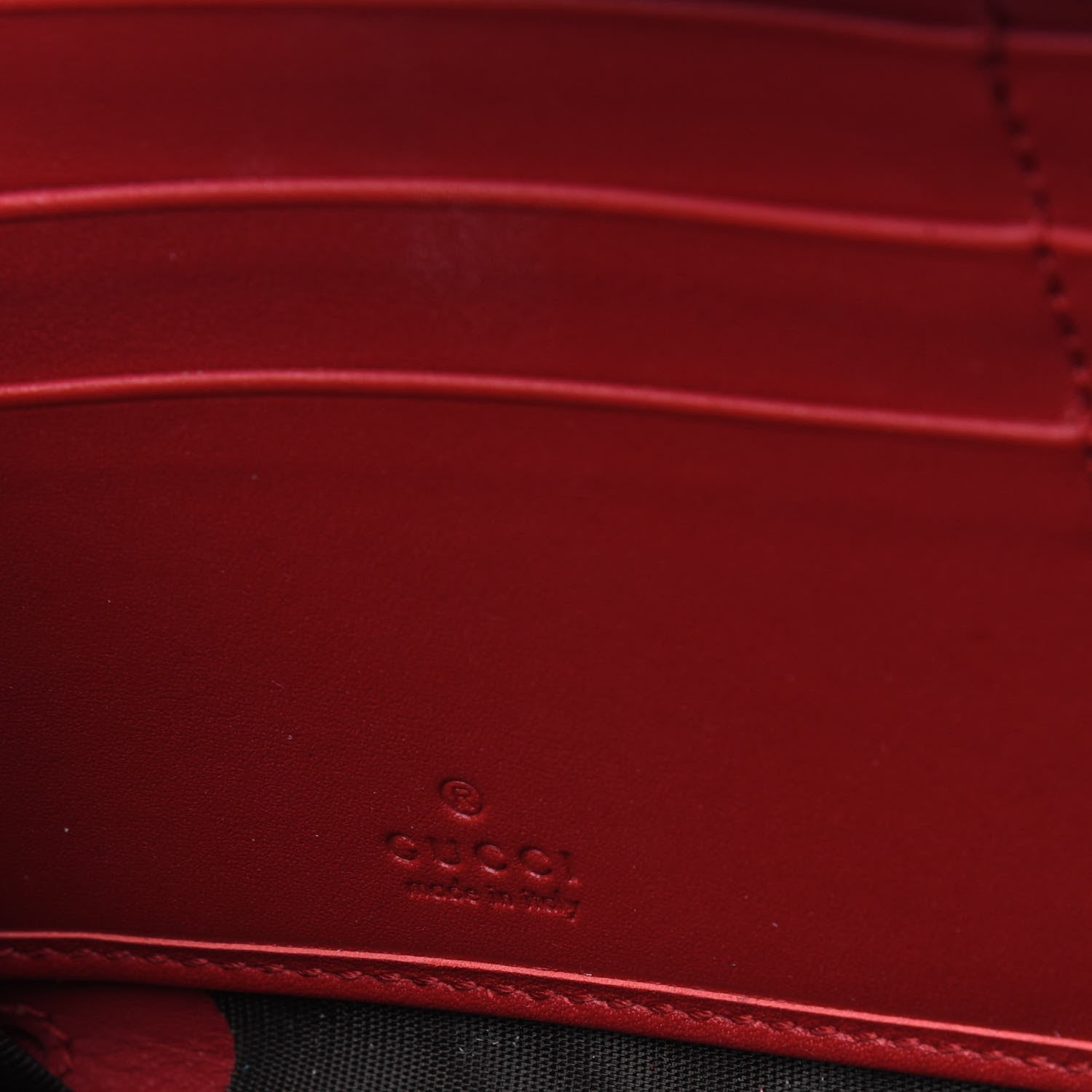 Gucci GG Supreme Monogram Cherries Zip Around Wallet Hibiscus Red 6 of 13