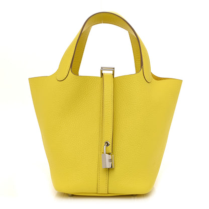 Hermes Taurillon Clemence Picotin Lock 18 PM Lime 1 of 8