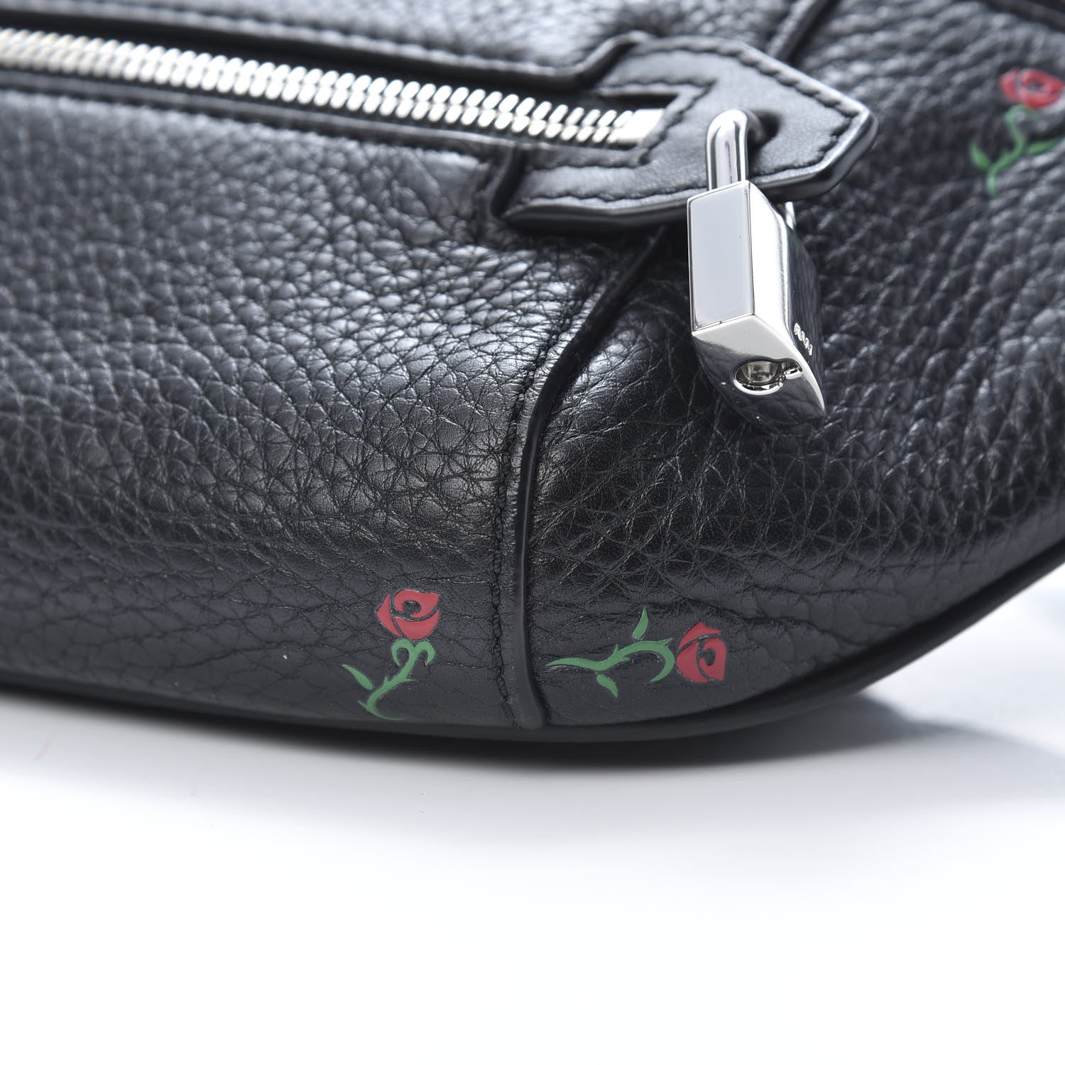 Alexander Wang Dumbo Leather Rose Embossed Belt Bag Black 11 of 11