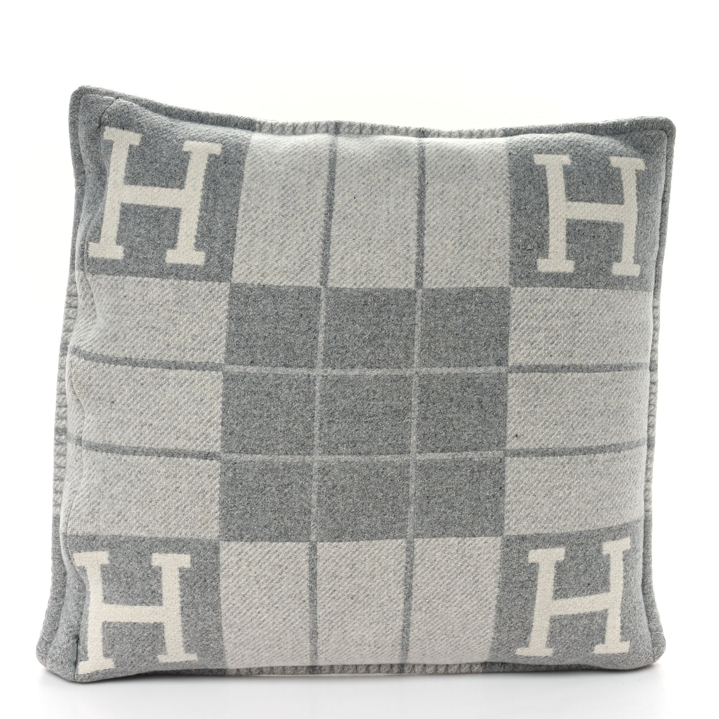 Wool Cashmere Avalon III Pillow PM Ecru Gris Clair