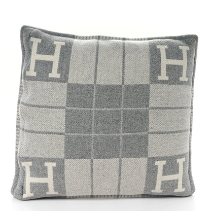 Hermes Wool Cashmere Avalon III Pillow PM Ecru Gris Clair 2 of 3