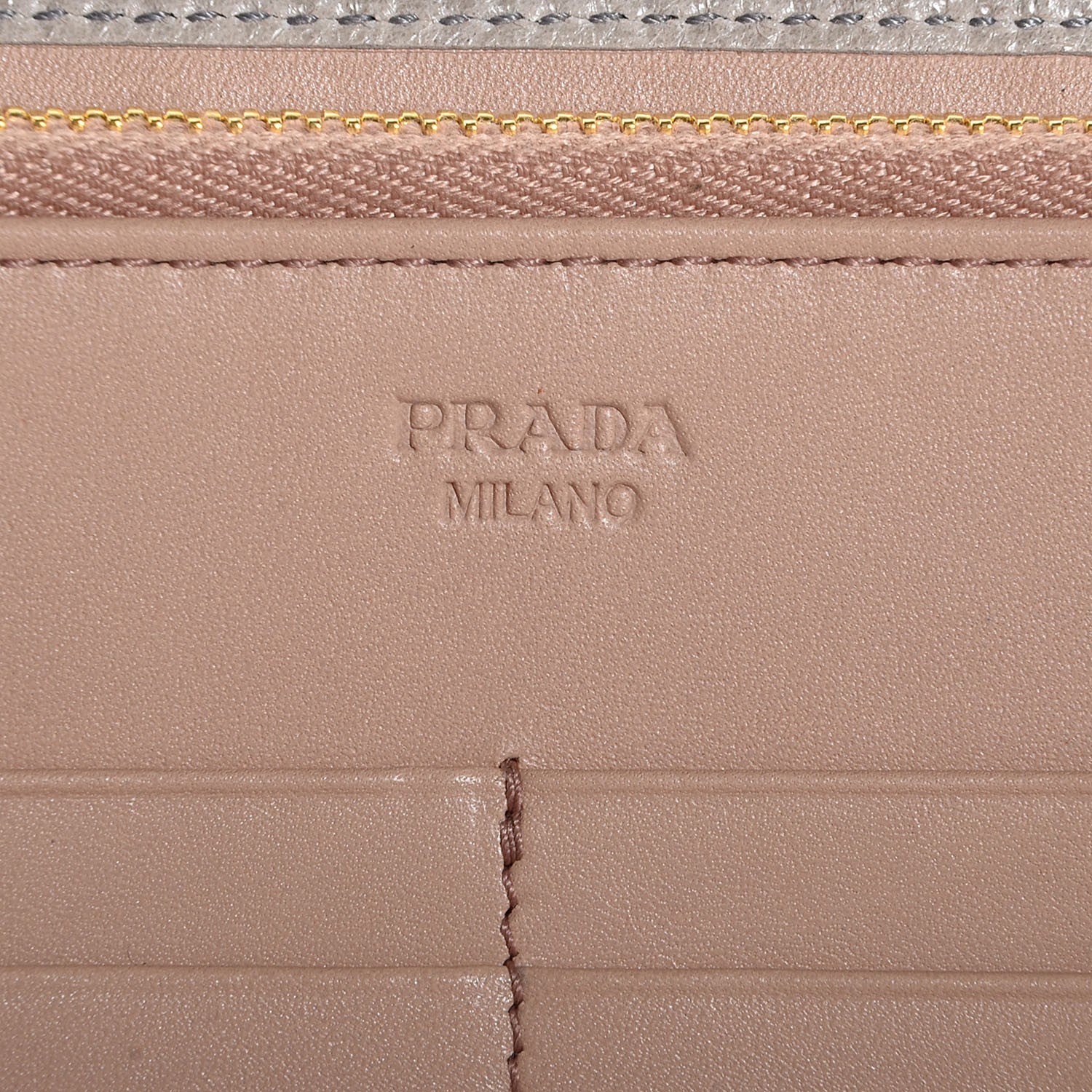 Prada Vitello Shine Zip Around organizer Wallet Nube 6 of 8