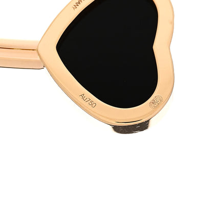 Chopard 18K Rose Gold Diamond Black Onyx Happy Hearts Bangle Bracelet 4 of 6