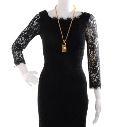 Chanel CC Pendant Long Necklace Gold 2 of 6