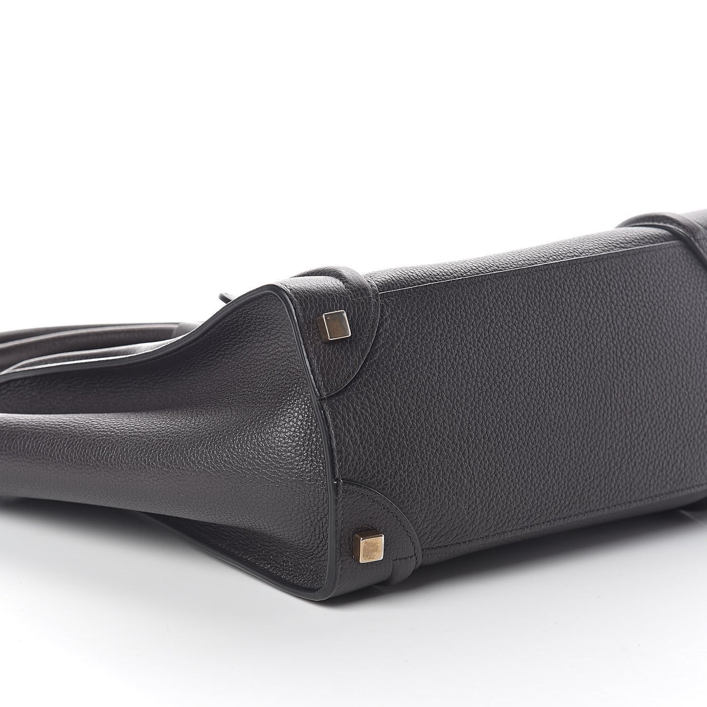 Drummed Calfskin Micro Luggage Black