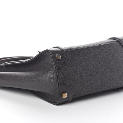 Celine Drummed Calfskin Micro Luggage Black 8 of 9
