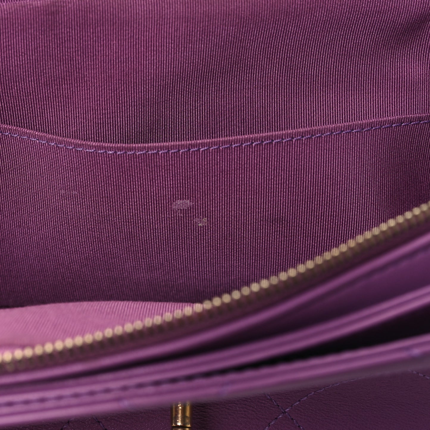 Lambskin Sleek And Chic Flap Purple