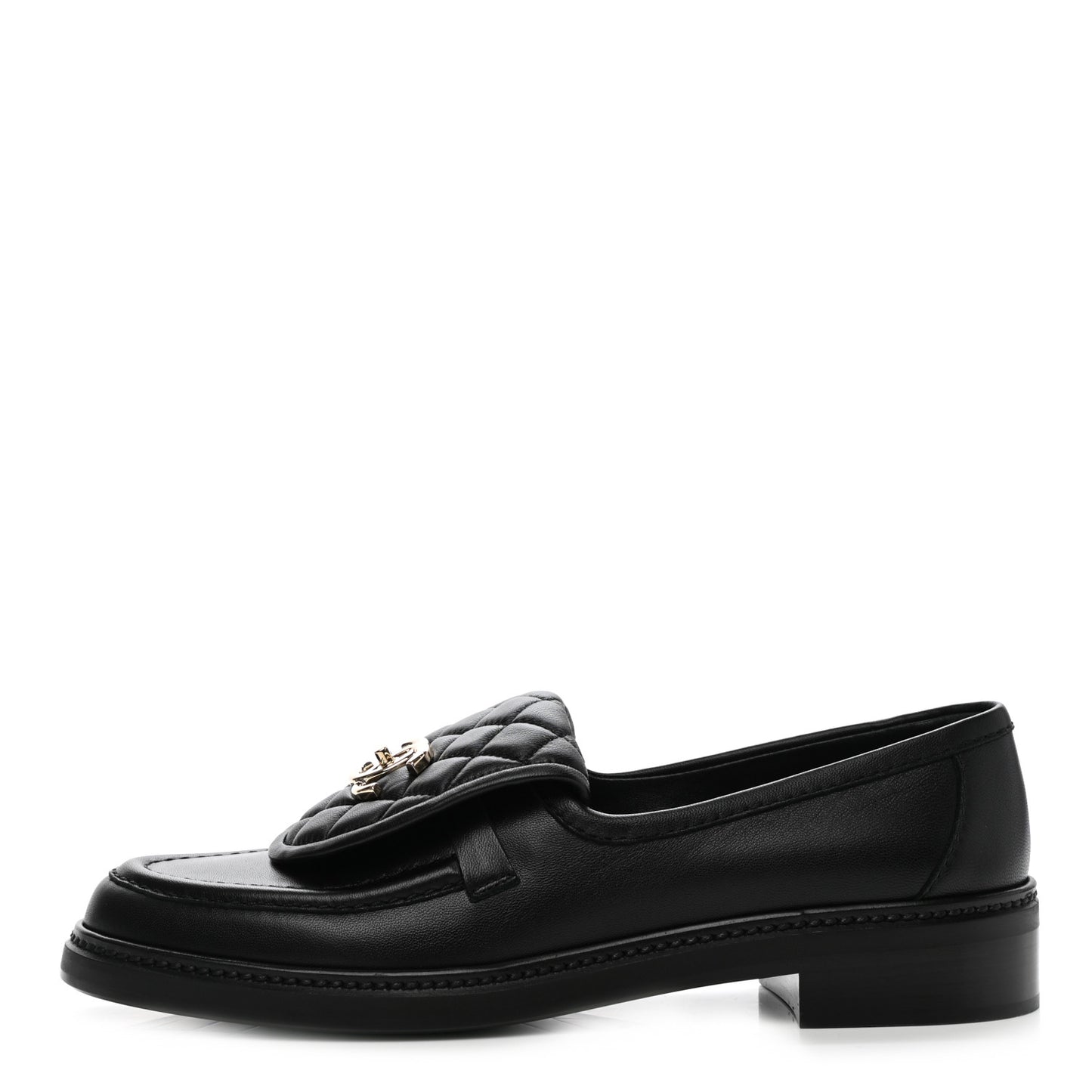 Lambskin Quilted CC Turnlock Loafers 39.5 Black