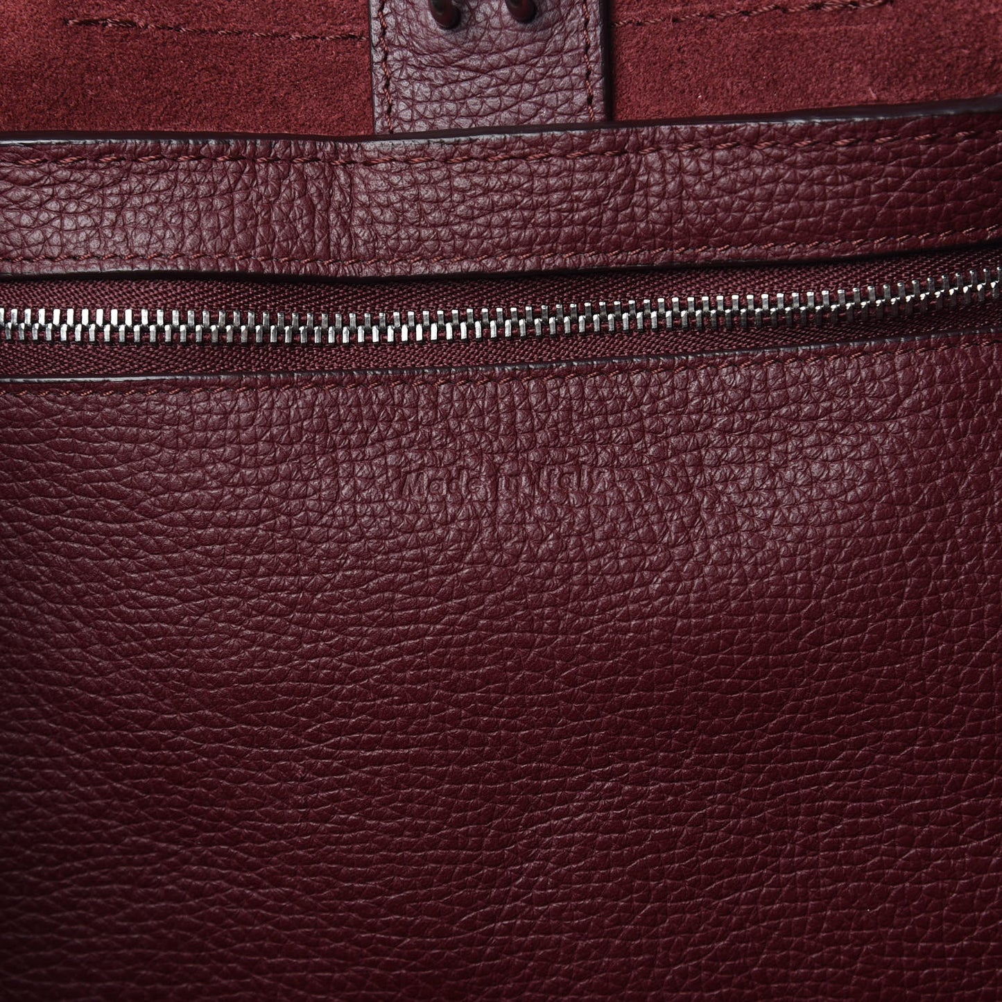 Supple Grained Calfskin Small Big Bag Wine