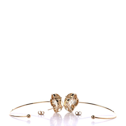 Louis Vuitton A La Folie Hoop Earrings Gold 3 of 5