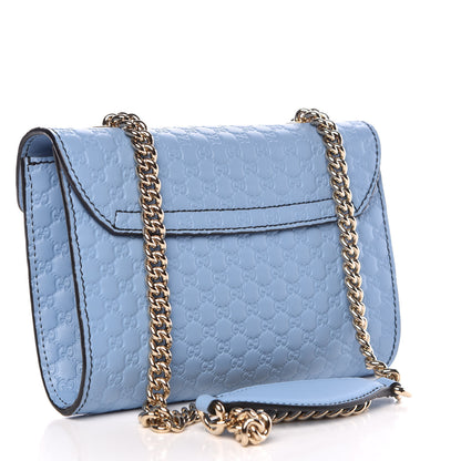 Gucci Soft Microguccissima Mini Emily Chain Shoulder Bag Mineral Blue 3 of 7