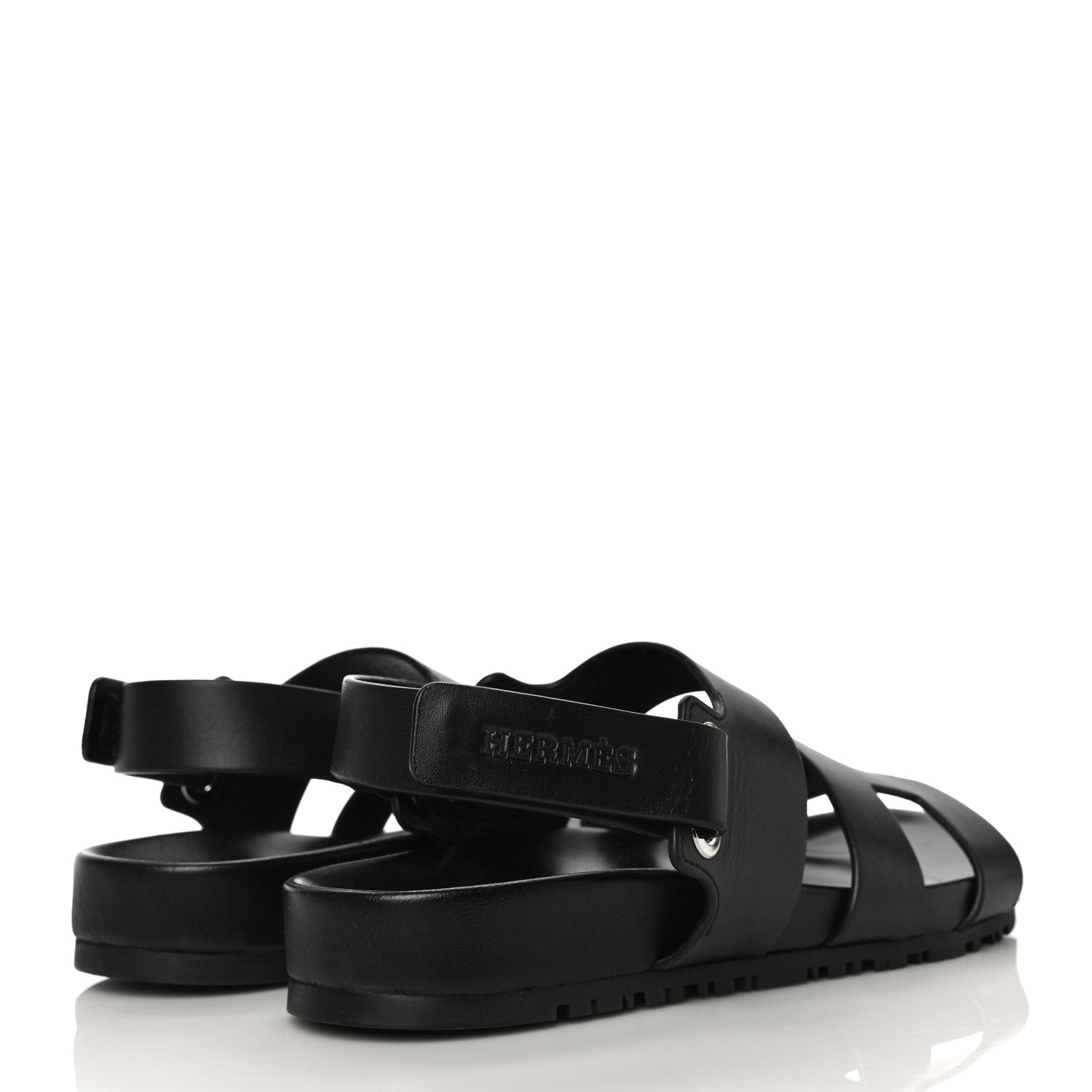 Hermes Calfskin Womens Takara Sandals 35 Black 4 of 10