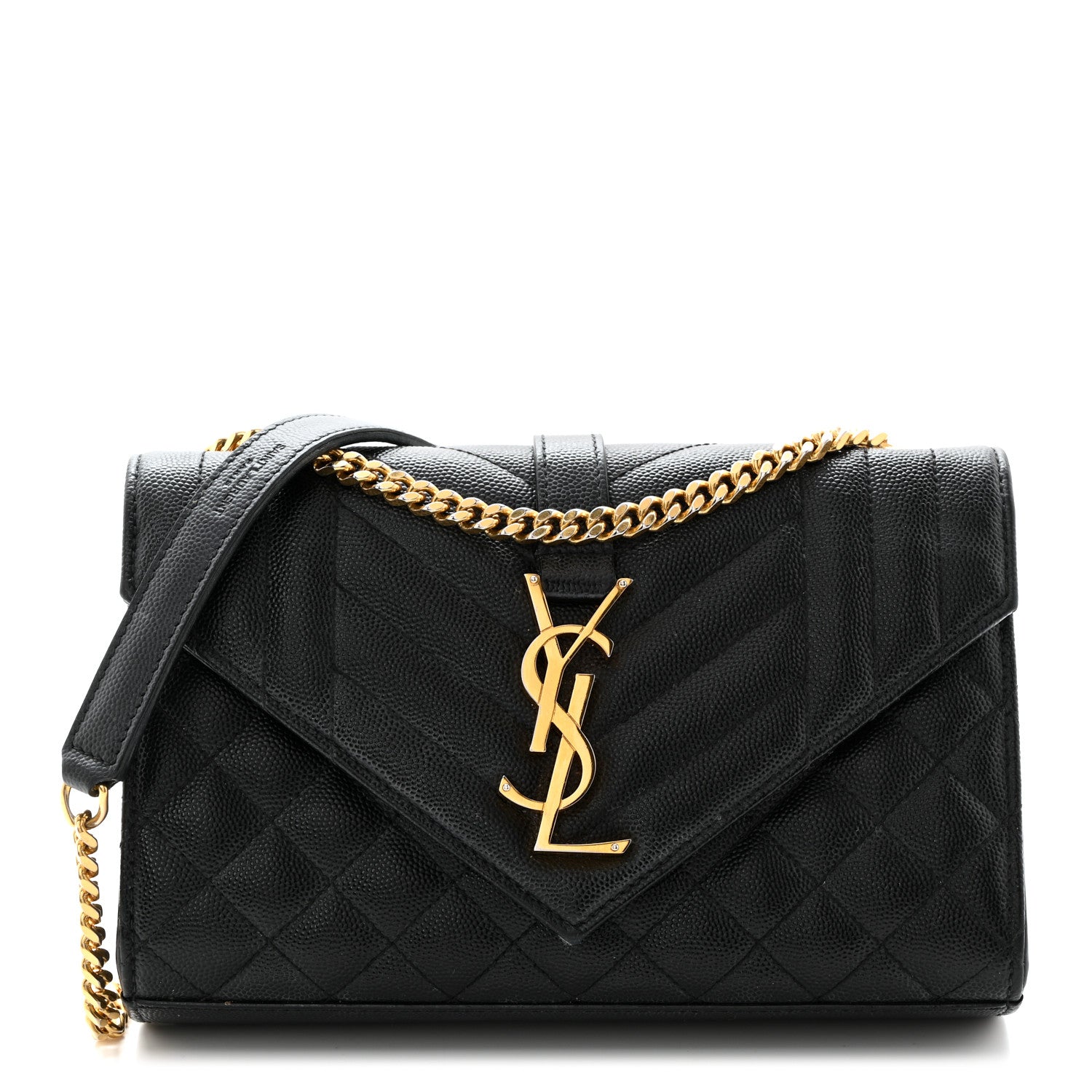 Saint Laurent Grain De Poudre Textured Mixed Matelasse Triquilt Small Monogram Satchel Black 1 of 11