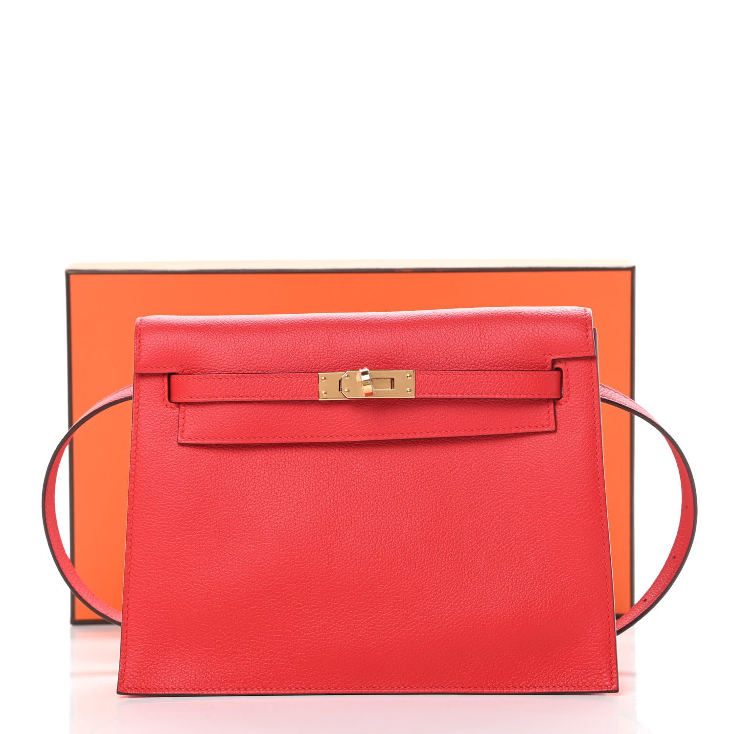 Hermes Evercolor Kelly Danse II Belt Bag Rouge De Coeur 11 of 11
