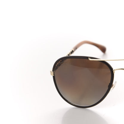 Chanel Metal Polarized Pilot Winter Sunglasses 4219-Q Brown 7 of 8