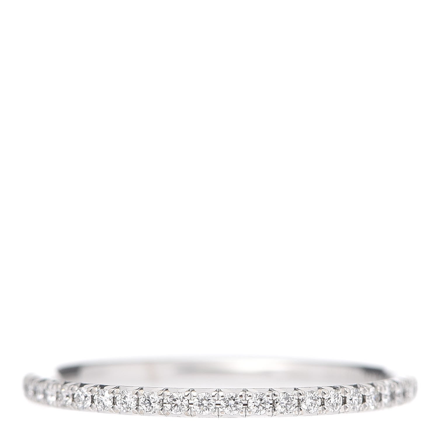 Tiffany 18K White Gold Diamond Metro Band Ring 57 8 3 of 5