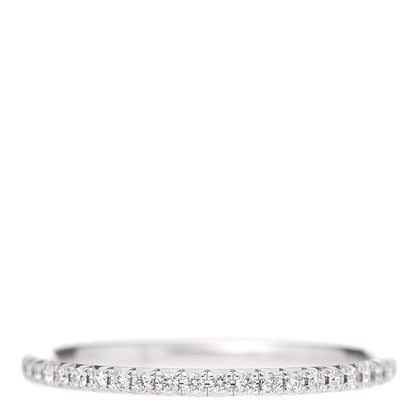 Tiffany 18K White Gold Diamond Metro Band Ring 57 8 3 of 5