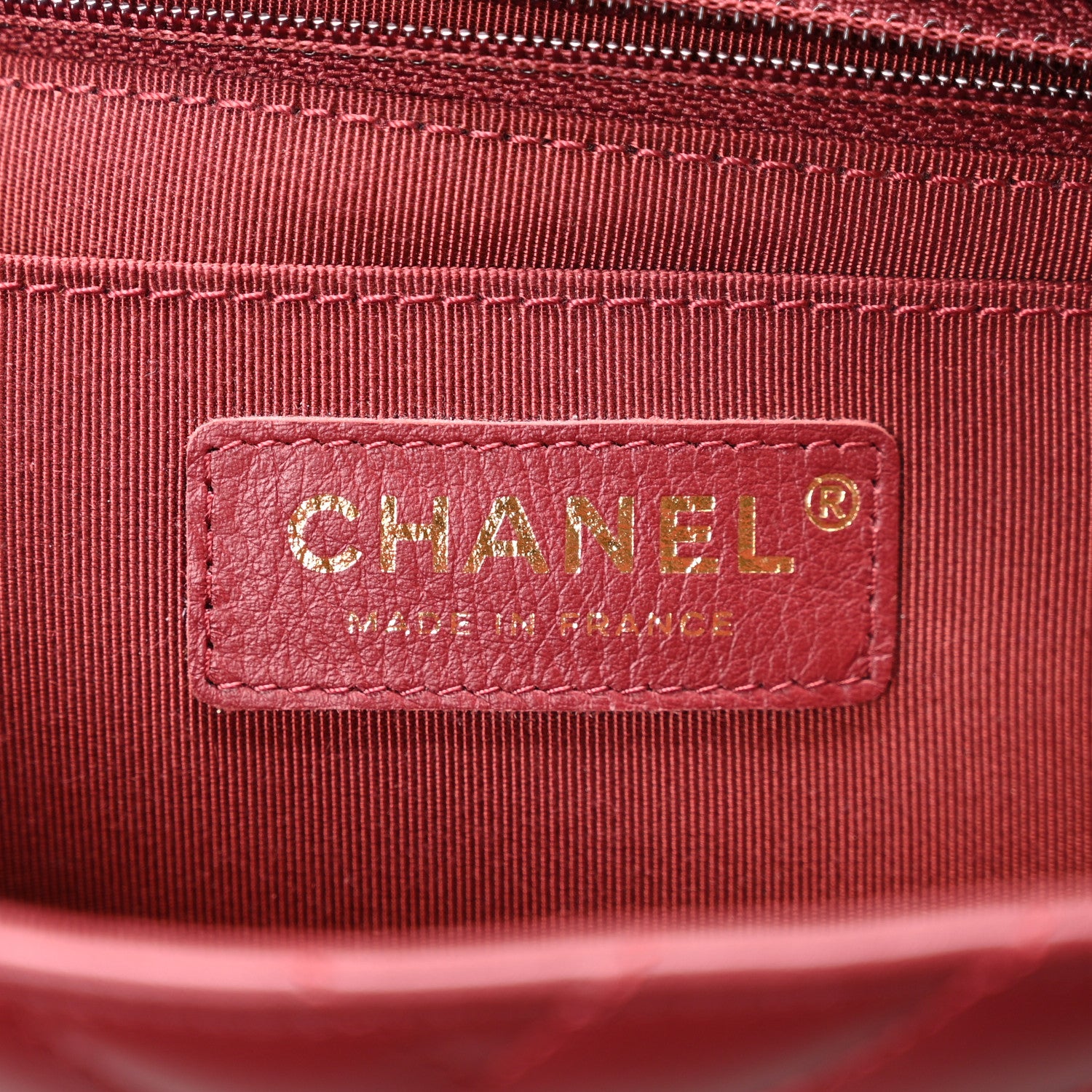 Chanel Calfskin Chevron Quilted Small Statement Flap Burgundy 6 of 11