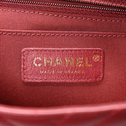 Chanel Calfskin Chevron Quilted Small Statement Flap Burgundy 6 of 11