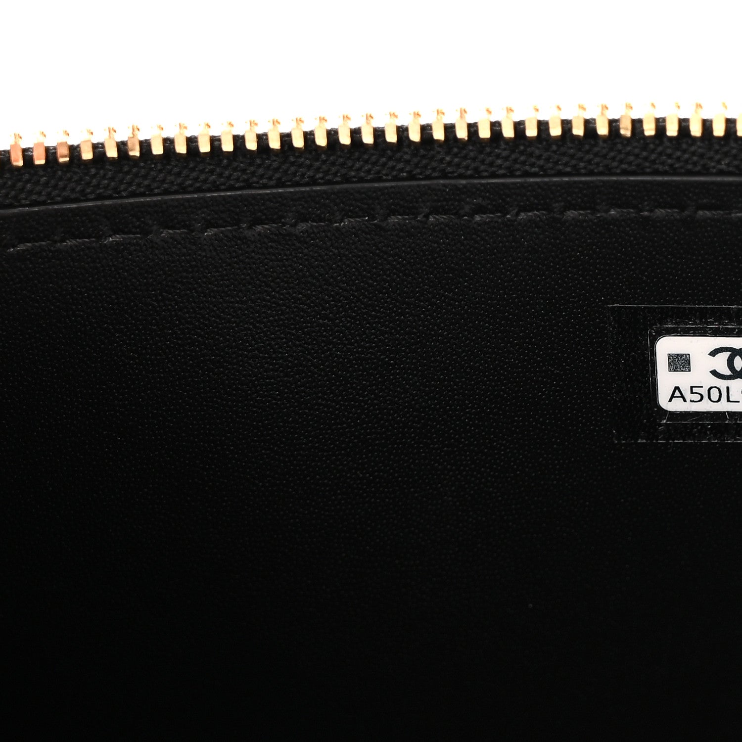 Chanel Calfskin Crocodile Embossed Top Handle Vanity Black 8 of 12