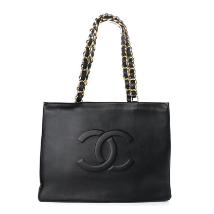 Chanel Calfskin CC Tote Black 1 of 10