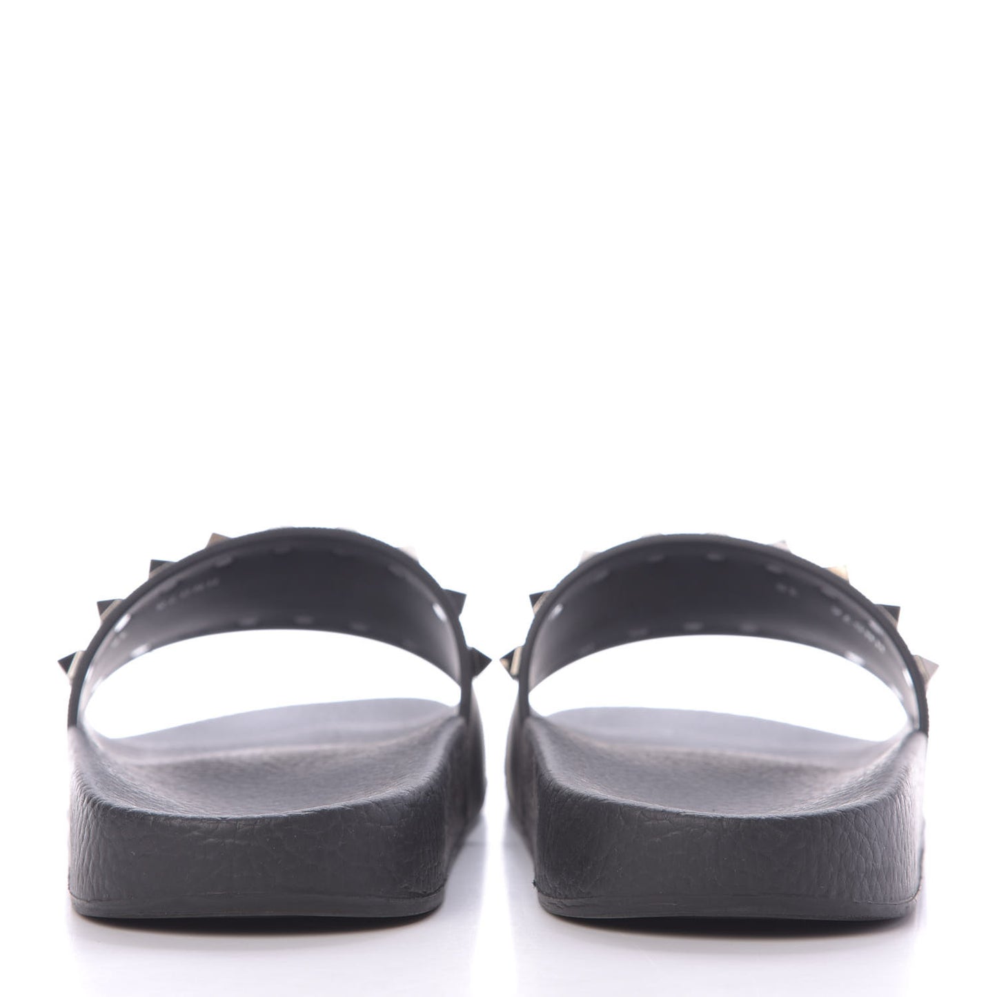 Rubber Rockstud Slide Sandals 38 Black