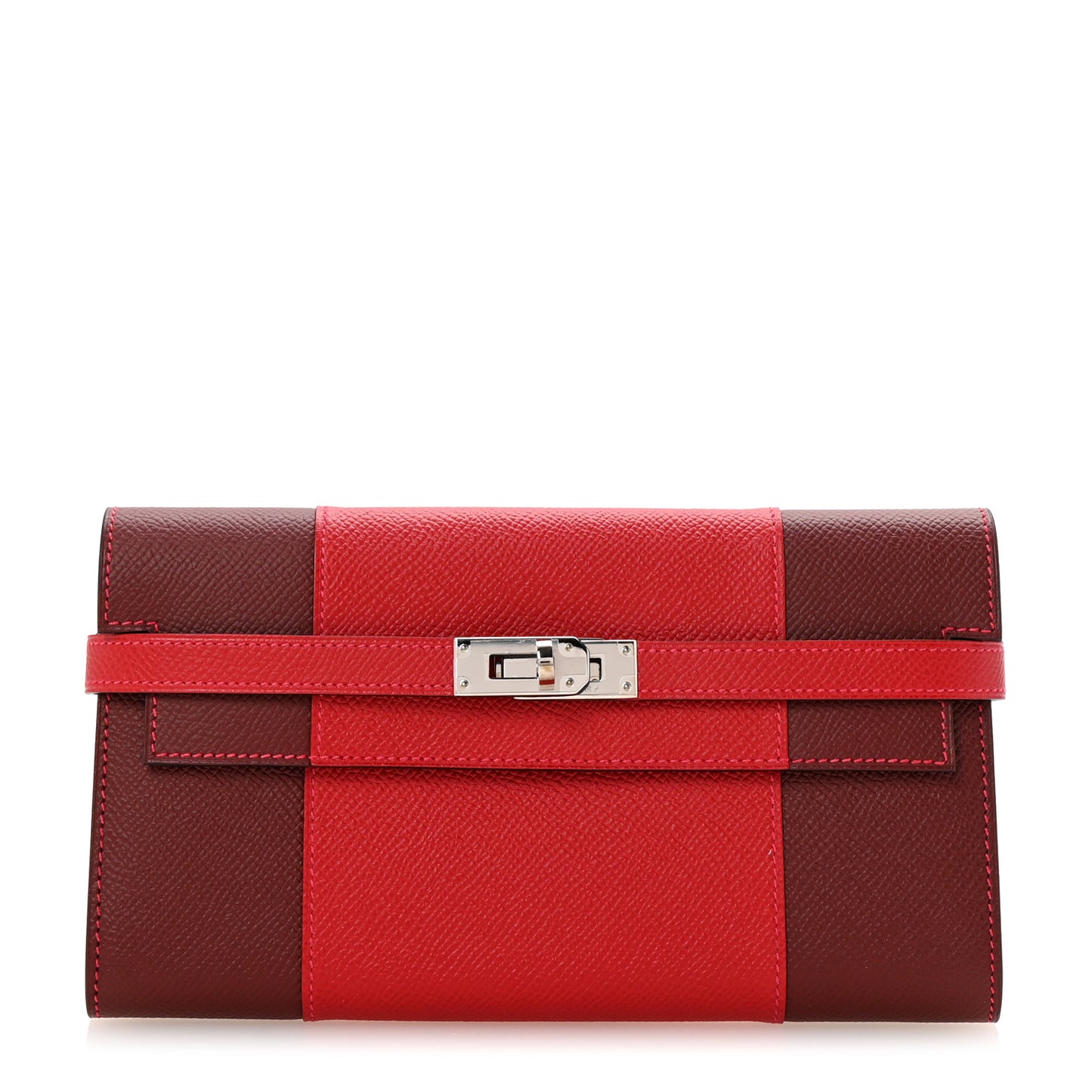 Epsom Flag Kelly Longue Wallet Rouge Casaque Rouge H