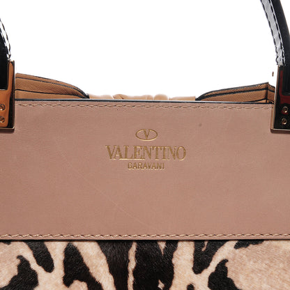 Valentino Garavani Calf Hair Leopard Print Aphrodite Bow Satchel 5 of 9