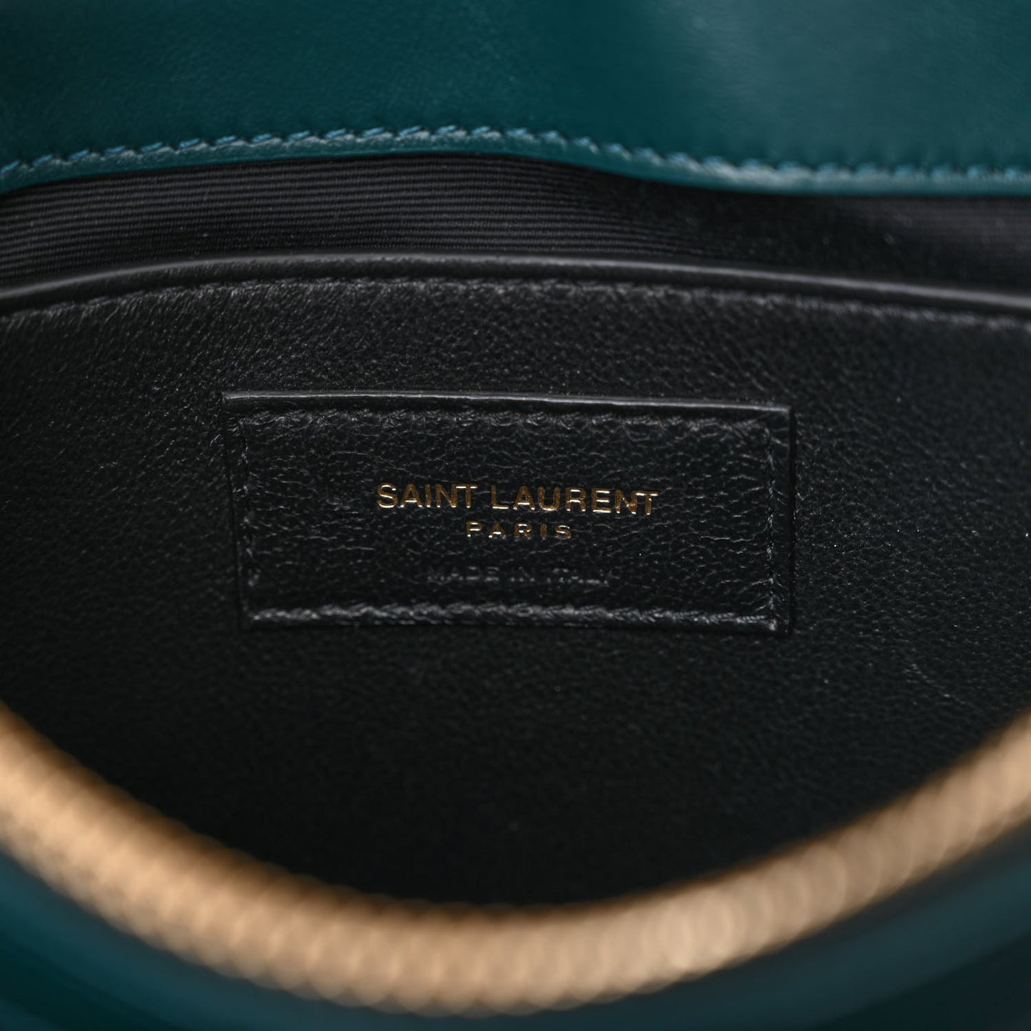 Calfskin Y Quilted Monogram Small Loulou Chain Satchel Sea Turquoise