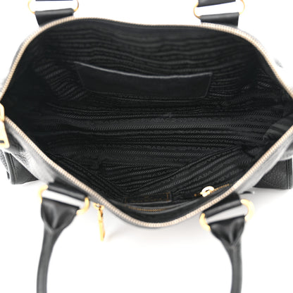 Prada Vitello Daino Shopping Satchel Black 5 of 14