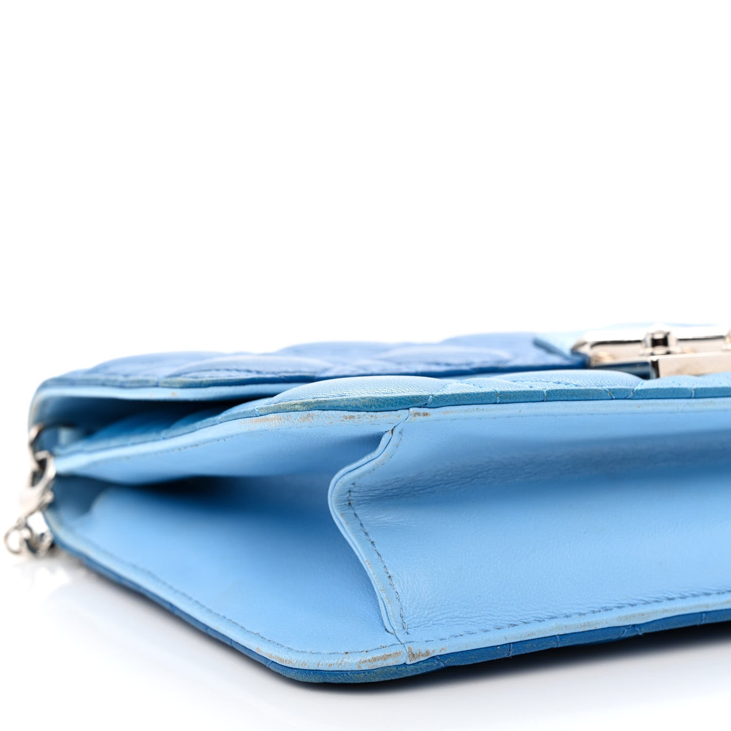 Christian Dior Lambskin Cannage Miss Dior Promenade Pouch Blue 10 of 12