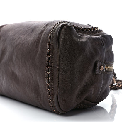 Chanel Metallic Goatskin Medium Luxe Ligne Bowler Bronze 8 of 10
