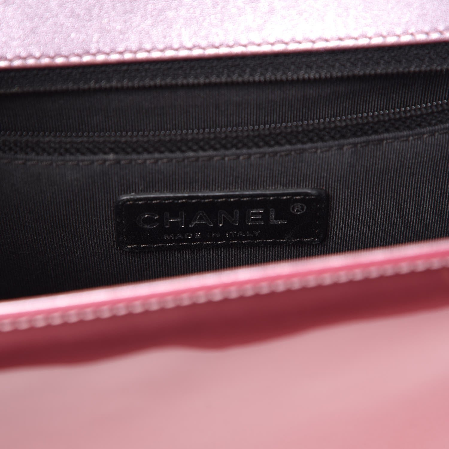 Chanel Metallic Patent Calfskin Quilted New Medium Boy Flap Light Pink 6 of 9