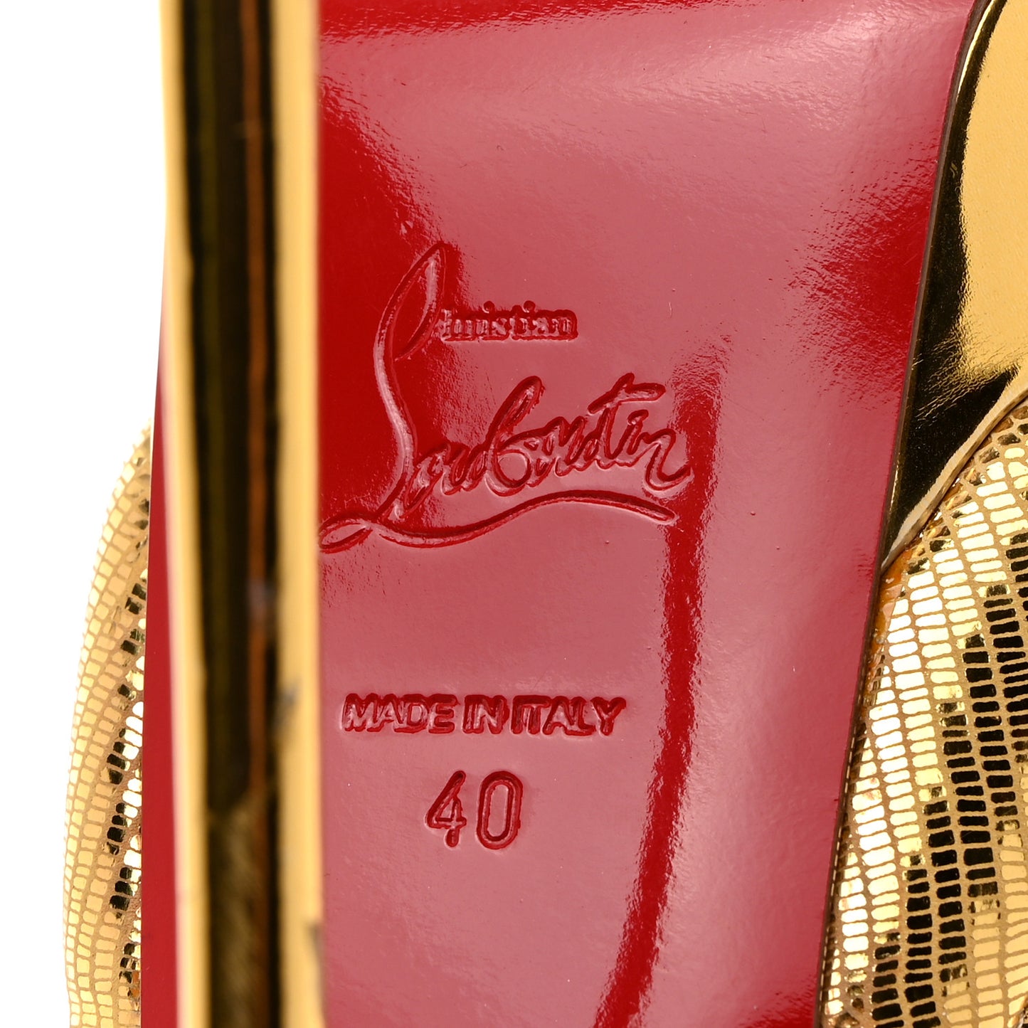 Metallic Laminato Botticella Alta 150 Platform Sandal 40 Gold