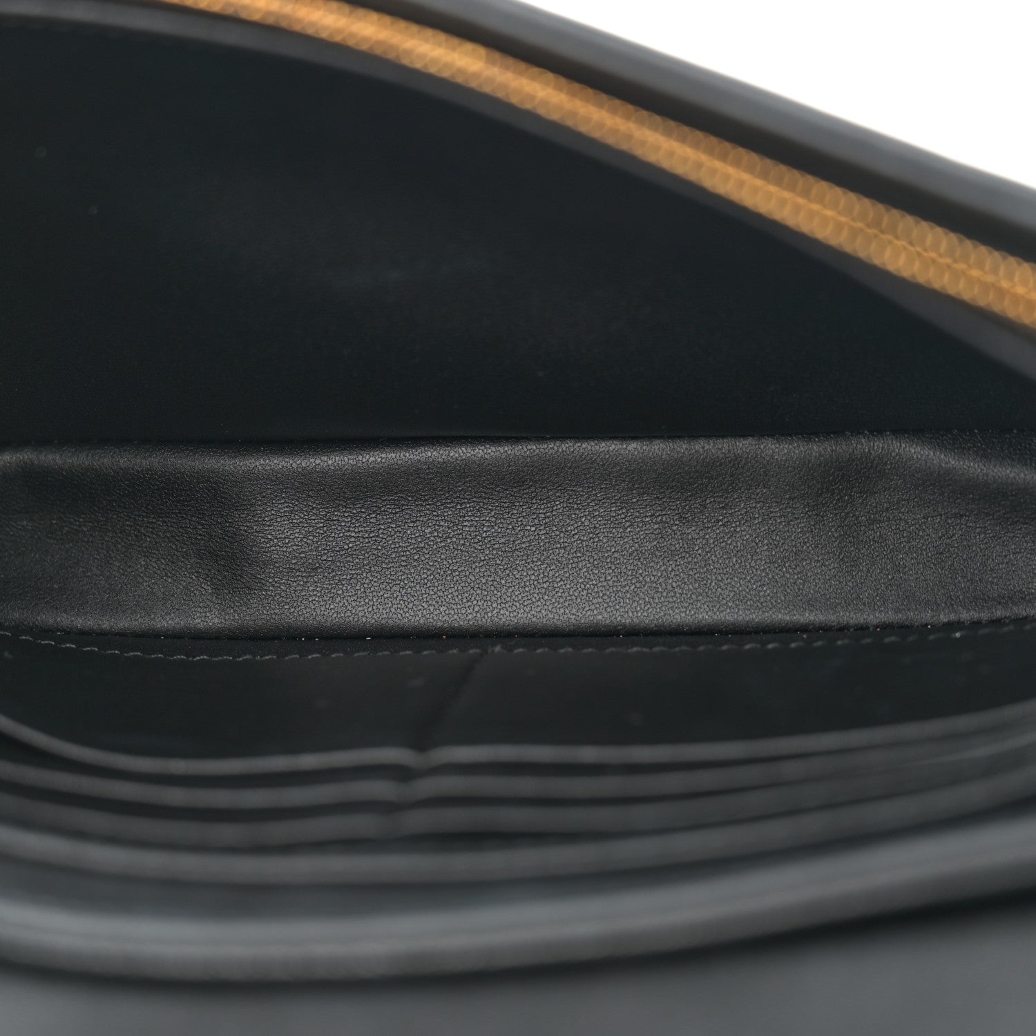 Christian Dior Goatskin Medium Saddle Pouch With Chain Black 5 of 11
