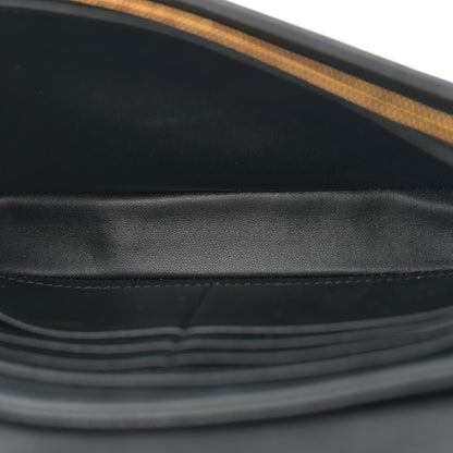 Christian Dior Goatskin Medium Saddle Pouch With Chain Black 5 of 11