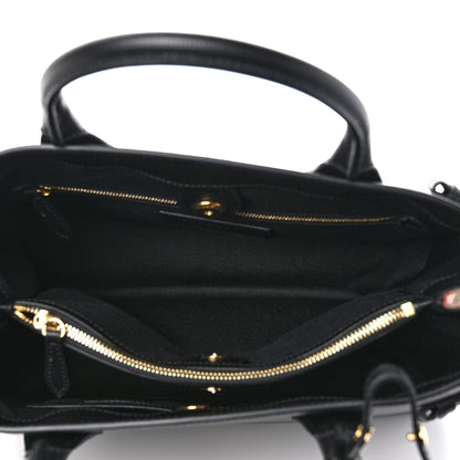 Burberry Derby Calfskin House Check Medium Banner Tote Black 4 of 10