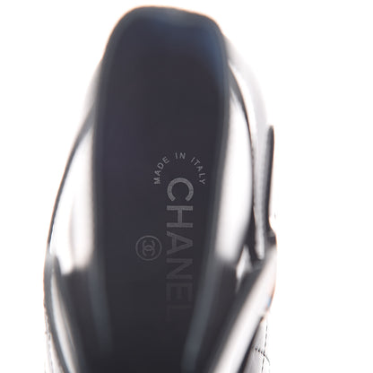 Chanel Calfskin Quilted Cap Toe CC Boots 40 Black 5 of 8