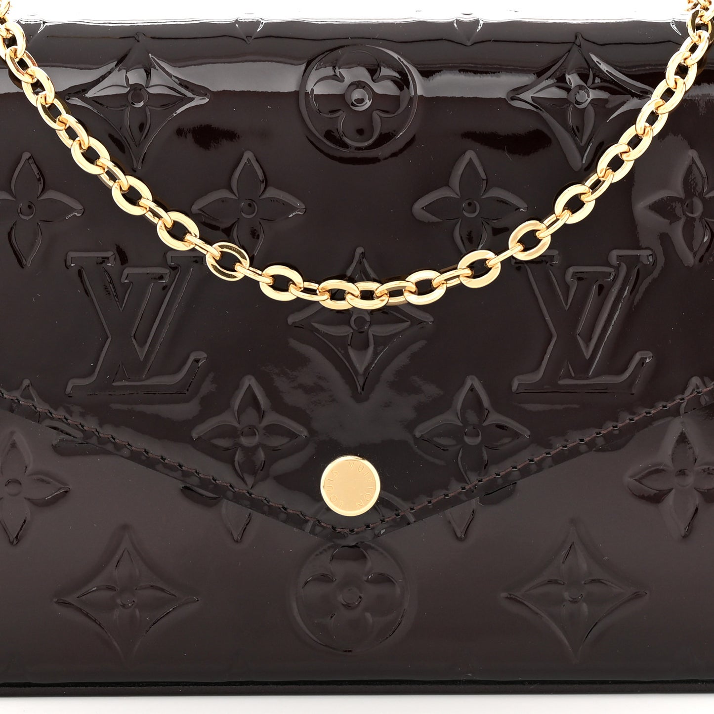 Vernis Pochette Felicie Chain Wallet Amarante