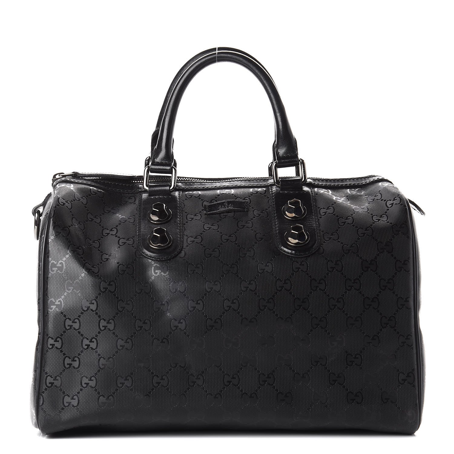 Gucci Imprime Monogram Medium Joy Stud Boston Black 1 of 10