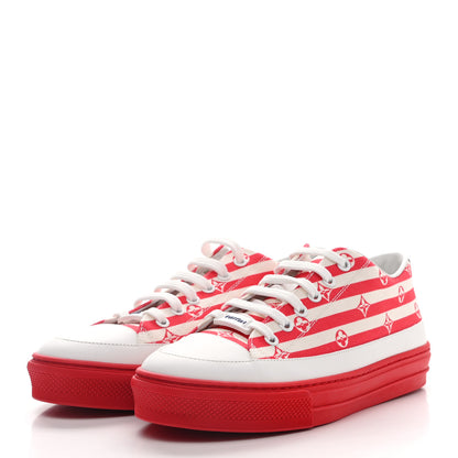 Louis Vuitton Canvas Escale Stellar Sneakers 38 Red 3 of 9