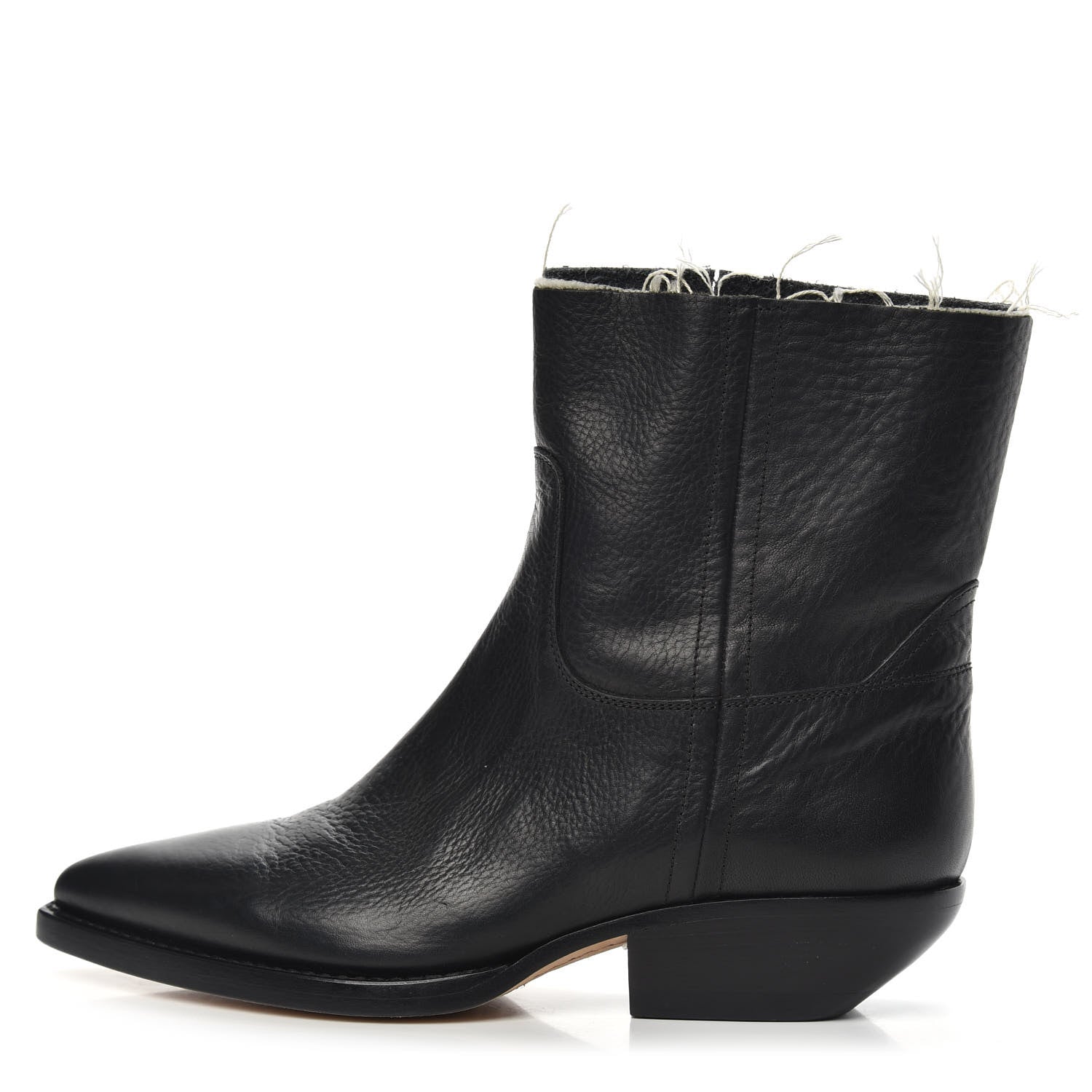 Saint Laurent Calfskin Theo Ankle Boots 35 Black 1 of 8