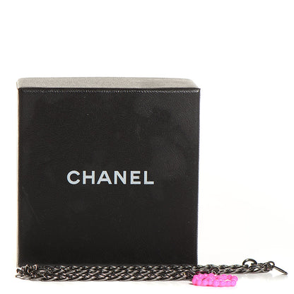 Chanel Ruthenium Enamel Coated CC Necklace Pink 6 of 6