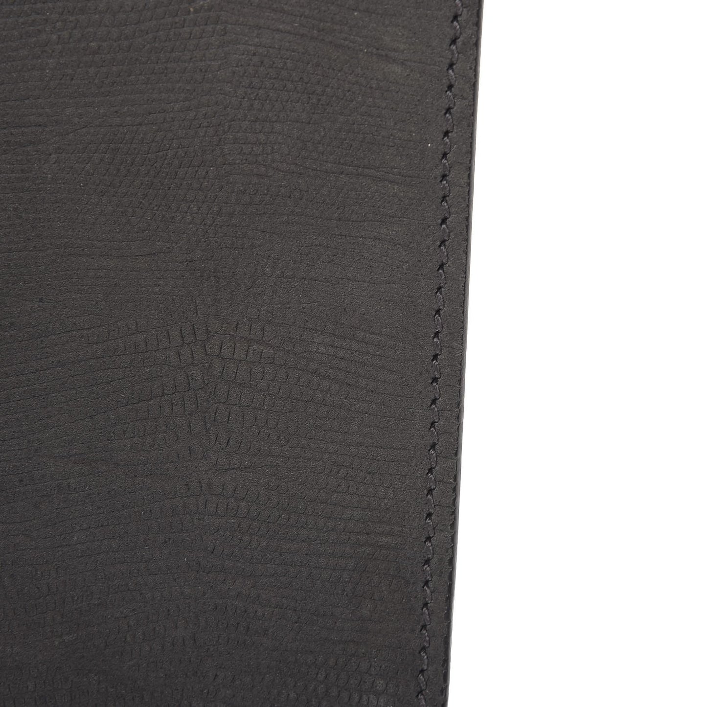Lizard Calfskin Embossed Classic Y Clutch Black