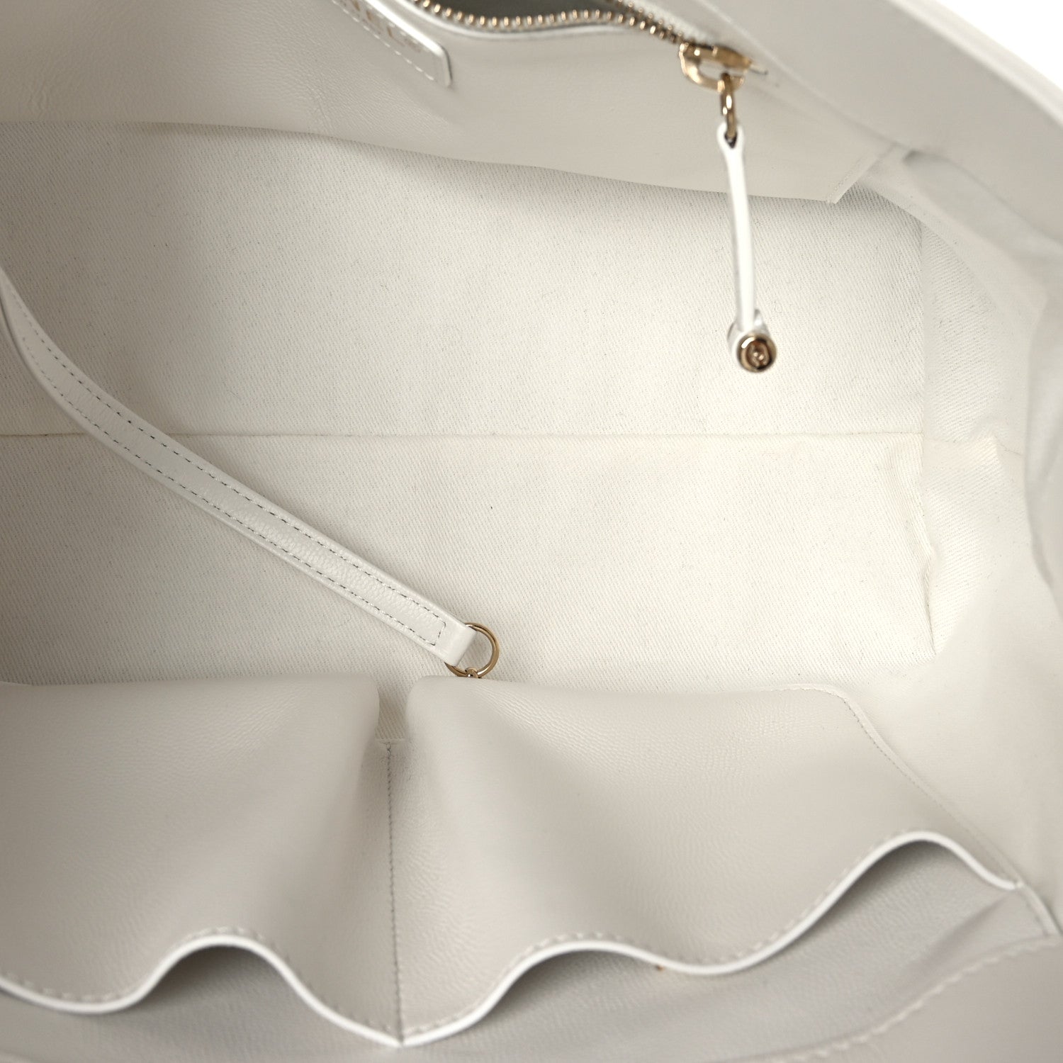 Chanel Caviar Quilted Small Shopping Tote White 4 of 8