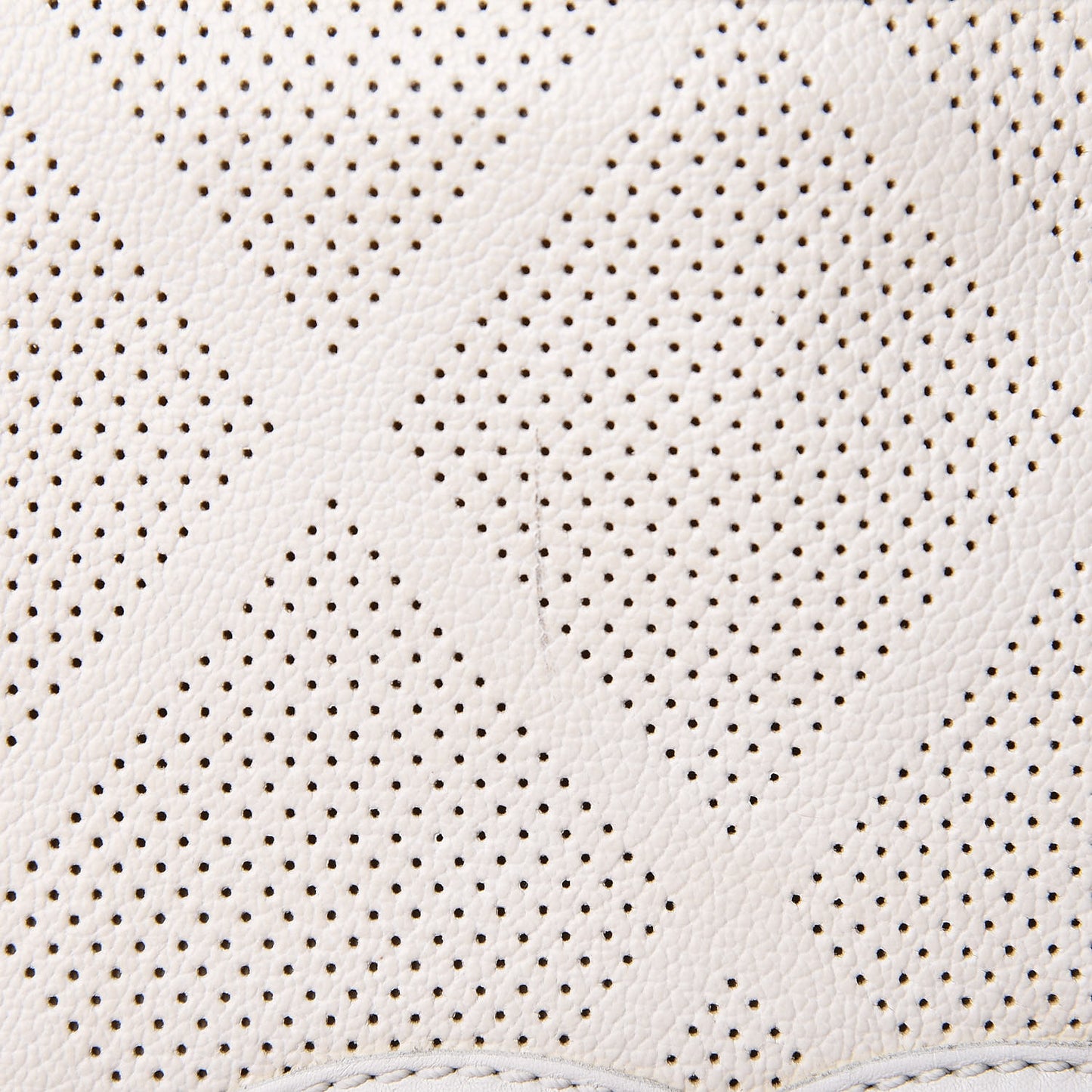 Goatskin Perforated Large CC Tote White